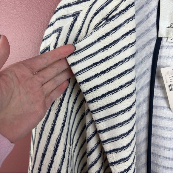 NWT Anthropologie Elevenses Bellport Jacket size Medium open front blue combo - Picture 6 of 13